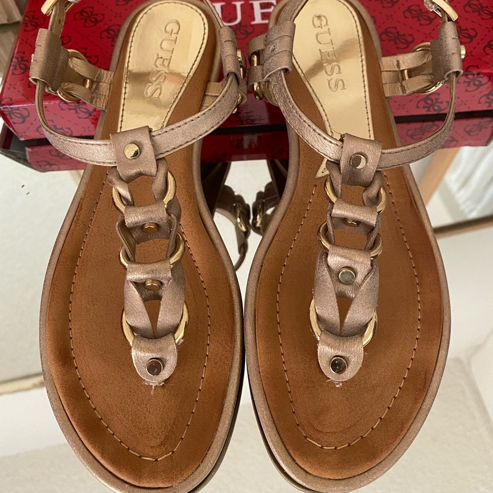Guess gold sandals